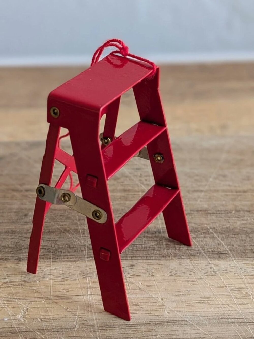 VTG Midwest Imports Christmas Ornament Red Ladder Home Improvement